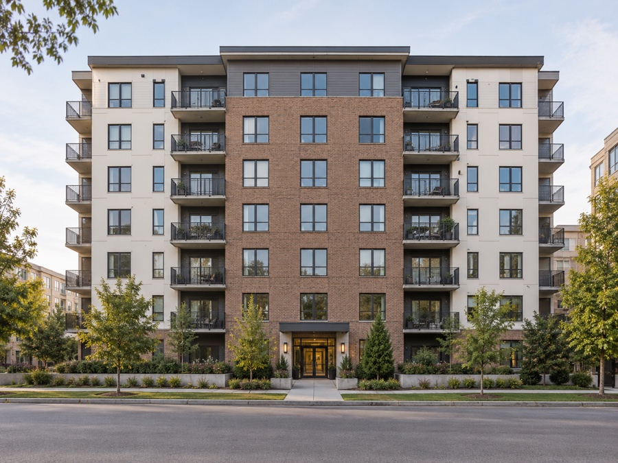 Illustrative apartment building